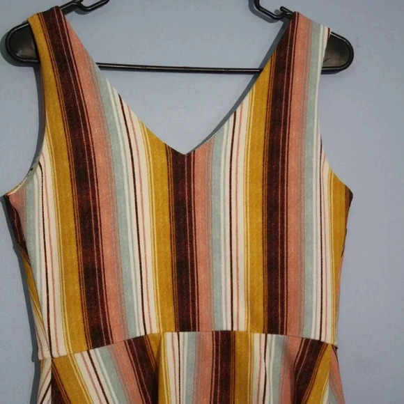 iZ Buyer A-Line Womens Striped Dress Polyester Sleeveless Button Up Front Dress - Picture 11 of 13